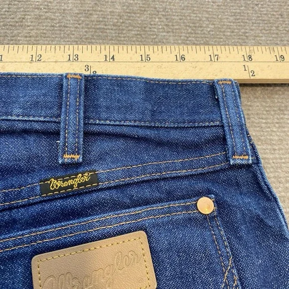vtg Wrangler Jeans Mens 35x34 Faded Blue 13MWZ Cowboy Cut USA Made 80s Western